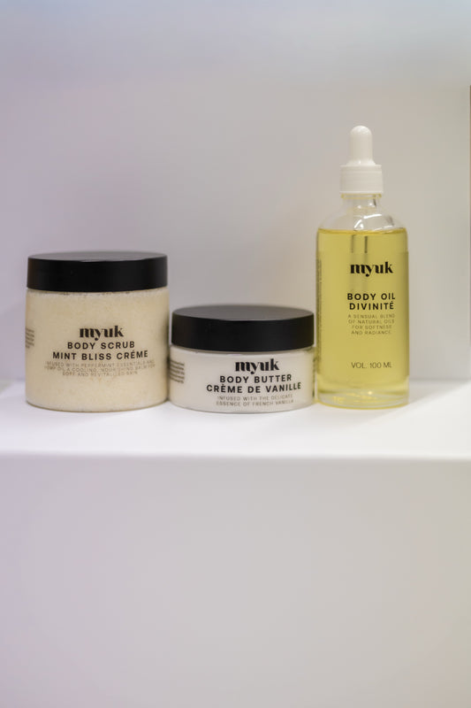 Myuk Luxury Body Trio – Glow & Hydration Edition